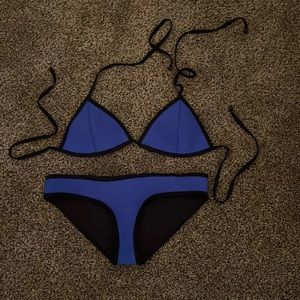 Triangl Chloe bikini top in malibu blue